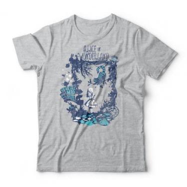 Imagem de Camiseta Alice No País Das Maravilhas - Studio Geek, 2G, Mescla cinza