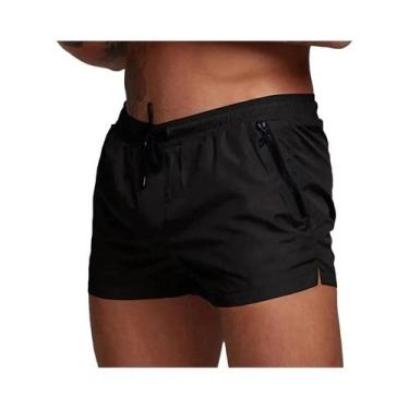 Imagem de Bermuda De Praia Masculina De Verão Com Forro De Malha, Roupa De Banho