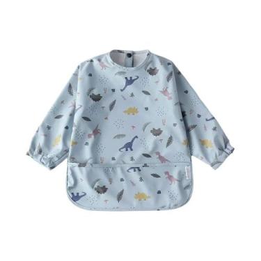 Imagem de Avental Infantil Impermeável De Manga Longa Com Bolso, Babador Complet