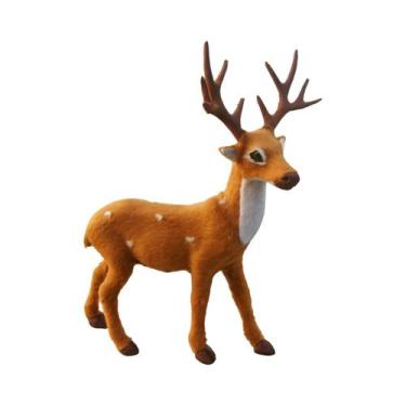 Imagem de Figuras De Rena De Natal 15-35cm Simulação Miniaturas De Casa E Jardim