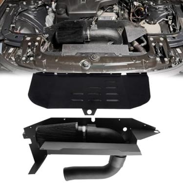 Imagem de Entrada de ar frio compatível com BMW F30 328i 228i 320i 420i 420i 428i 220i N20 N26 2.0T, filtro preto e encaixe preto, tubo de alumínio resistente ao calor, filtro de fluxo alto