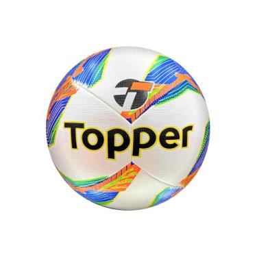 Imagem de Bola de Futebol Campo Samba Pro Verde, Laranja e Azul - Topper