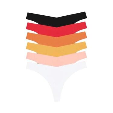 Imagem de Calcinhas Ultra Finas Sem Costura Para Mulheres, 6PCS, G-String Com Ci