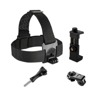Imagem de Suporte Universal Para Celular Com Faixa De Cabeça Para Câmeras De Açã