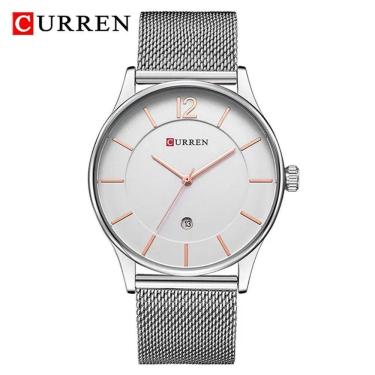 Imagem de Relógio Masculino Curren 8231 à Prova D'água Branco