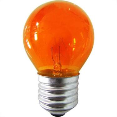Imagem de Lampada Bolinha Brasfort 15Wx220V Laranja 8490 - Kit C/25, 220V