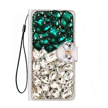 Imagem de XZDWH Capa para Samsung Galaxy A57 5G, capa protetora de couro brilhante com ranhuras para celular [suporte] [compartimentos para cartões] [fecho magnético] capa de telefone para Samsung Galaxy A57 5G