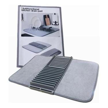 Imagem de Escorredor Louça Pia Seca Prato Talheres Copo Tapete - Sweet Home
