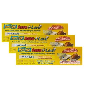Imagem de 6 Rolo Papel Antiaderente Cozinha Dover Assa + Leve 3M 30Cm
