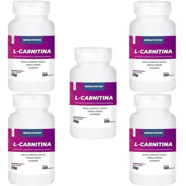 Imagem de Kit 5X L Carnitina - 120 Cápsulas - NewNutrition-Masculino