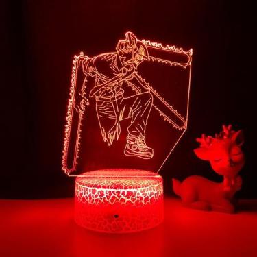 Imagem de Decoração de quarto LED Night Light Anime Chainsaw Man 3D - Taiyuanket