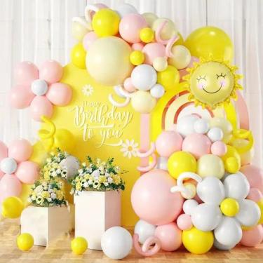 Imagem de Kit de guirlanda de balão Daisy Smile Sun 123 unidades para festa - yi