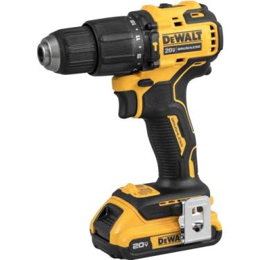 Imagem de DEWALT Parafusadeira e Furadeira de Impacto 1/2Pol. (13mm) 20V MAX* Ion-Litio ATOMIC com Motor Brushless VVR 2 Baterias 2.0Ah Carregador Bivolt e Bolsa DCD709D2