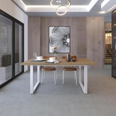 Imagem de Mesa de Jantar Queens R 180cm Est.Branca - Metalig