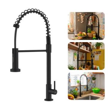 Imagem de Torneira Gourmet de Cozinha Bancada 360 Flexível com Spray Aço Inox 30