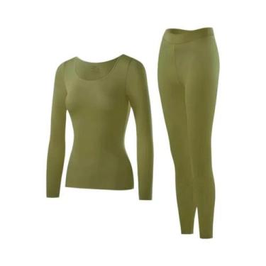 Imagem de Conjunto De Roupa Térmica Ultra Fina E Sem Costura Para Mulheres, Resp