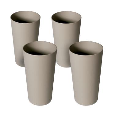 Imagem de Conjunto de Copos São Bernardo 4 Peças Cinza 750ml