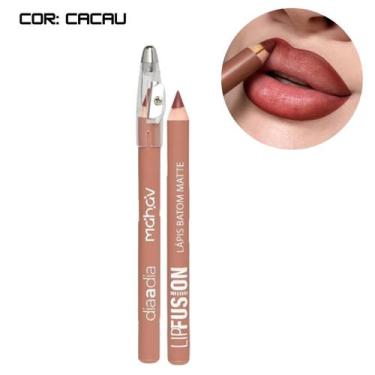 Imagem de Lápis Labial Batom Cintilante Lip Fusion com Apontador Mahav Cor:Cacau