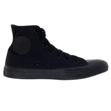Imagem de Tênis Cano Alto Unissex Converse Chuck Taylor Monochrome Canvas CT04470002 Preto-Unissex