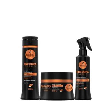 Imagem de Kit Haskell Encorpa Cabelo Shampoo 300ml + Máscara 300g + Fluido 120ml