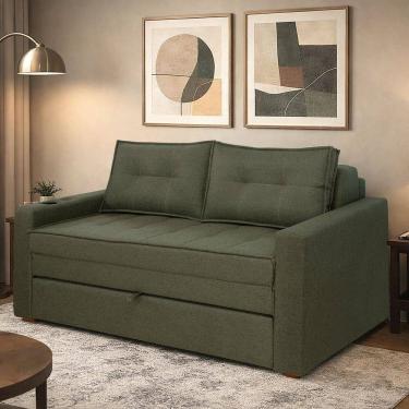 Imagem de Sofá-cama 2 Lugares com Porta Copo e Usb Lua Verde