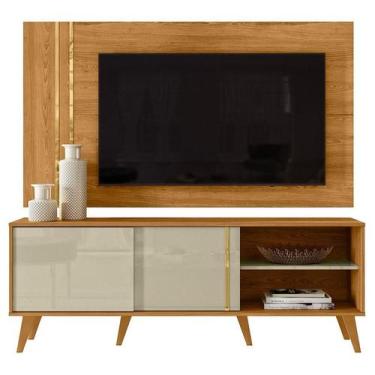 Imagem de Rack Bancada E Painel Para TV Cronos Cumaru/Opala - Madetec