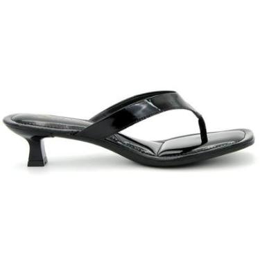 Imagem de Tamanco Via Uno 876008 Salto Baixo Bico Quadrado Dedo Casual-Feminino