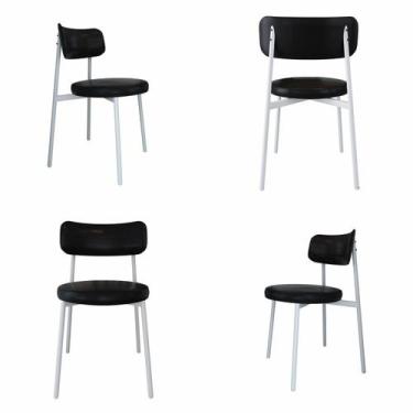 Imagem de Cadeira Kyta Fixa com 4 Pés 50 X 44,7 X 83,8 Cm com 4 Unidades - Metal
