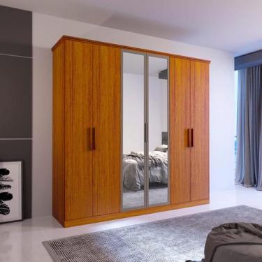 Imagem de Guarda-Roupa Martin c/ Espelho 100% MDF 6 Portas Bom Pastor, Naturale