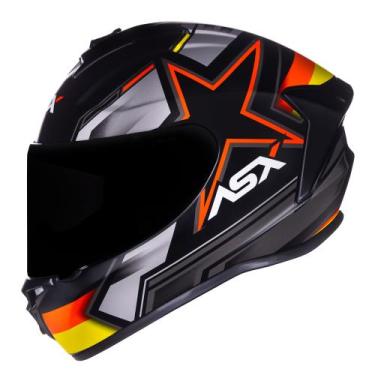 Imagem de Capacete ASX Draken Pilot Preto Vermelho e Amarelo Fosco - Axxis, 58