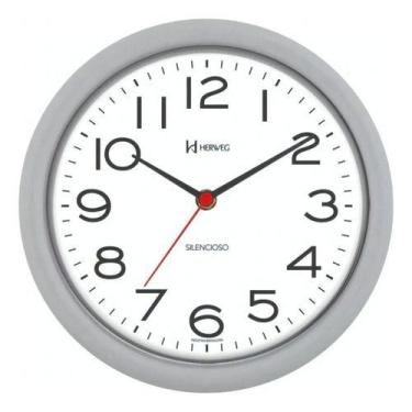 Imagem de Relogio de parede herweg 660039-024 cinza, CINZA