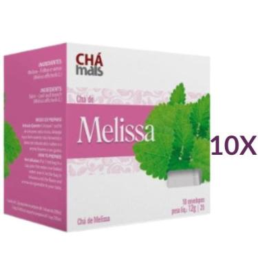 Imagem de Chá de Melissa Natural Vegano 10 Sachês de 1,2g Kit 10 - Chá Mais