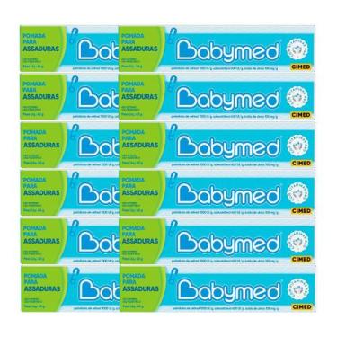 Imagem de Kit 12 Pomadas Para Prevenção De Assaduras Babymed azul 45g