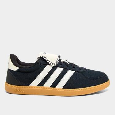 Imagem de Tênis Adidas Breaknet Sleek FC Feminino, Preto, Branco, 35