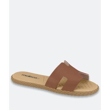 Imagem de Rasteirinha Feminina Tiras Moleca Marrom-64229, Marrom, 37