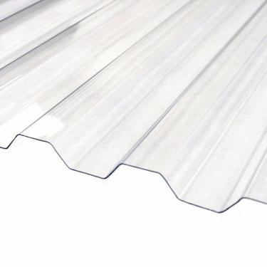 Imagem de Telha de Policarbonato Greca Translúcida Resistente Proteção UV Cristal Ajover 99CM 244CM