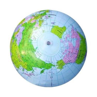 Imagem de Globo Inflável De 90CM Com Mapa, Brinquedo Educacional De Geografia Pa