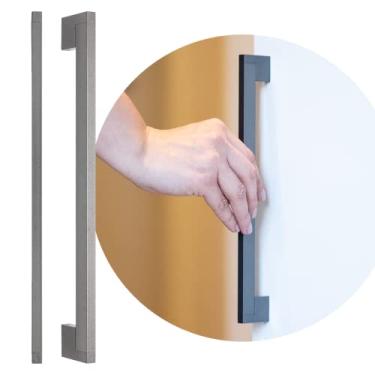 Imagem de Puxador Linea Alumínio Para Guarda Roupas Alça Gaveta 224mm (Cinza Titanium)