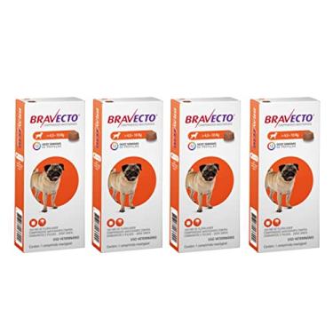Imagem de Bravecto Anti Pulgas e Carrapatos - Comprimido mastigável 250 mg - Para cães com 4,5-10kg - Pack com 4 Unidades