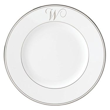Imagem de Lenox Prato de jantar com monograma e escrita Federal Platinum, W
