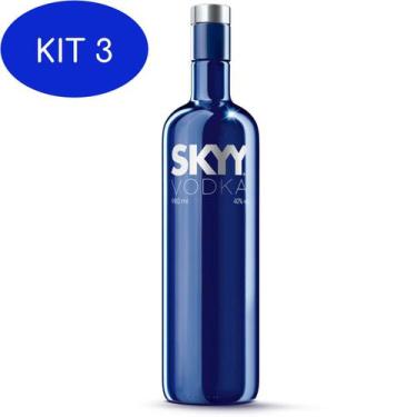 Imagem de Kit 3 Vodka Skyy 980ml