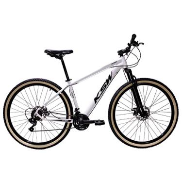 Imagem de Bicicleta Aro 29 Ksw 21 Marchas Alumínio Cambio Shimano Freio a Disco (Branco, 15)