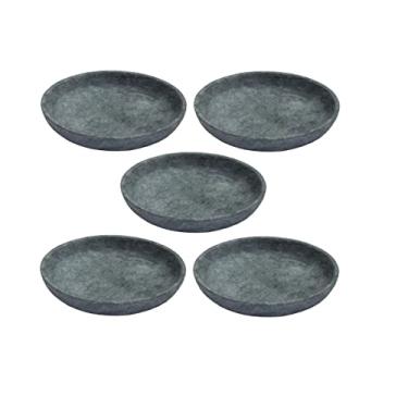 Imagem de Kit 5 Pratos Fundo Para Massa em Pedra Sabão Borda Alta 28cm