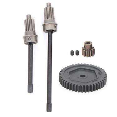Imagem de Eixo de transmissão RC, junta universal do eixo de transmissão frontal RC com engrenagem 45T/11T para acessórios de modelo de carro TRAXXAS 1/10 RC