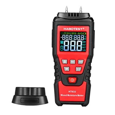 Imagem de Tingpai Medidor de U ade de Madei 0-99,9% Hidrômetro de Madei com S de 2 Pinos Testador de U ade de Madei com Ba light Termômetro Higrômetro Testador de U ade de Madei