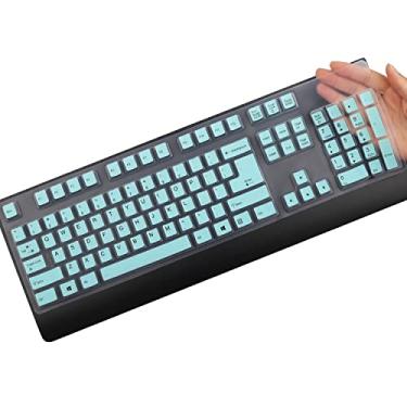 Imagem de Design para Lenovo Preferred Pro e Preferred Pro II Capa de teclado com fio para Lenovo IBM Preferred Pro USB teclado com fio 4X30M86879 4Y9400 73p5220 US Capa protetora para teclado skin azul-quente