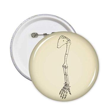 Imagem de Esboço do corpo humano braço de osso alfinetes redondos crachá botão decoração acessório 5 peças