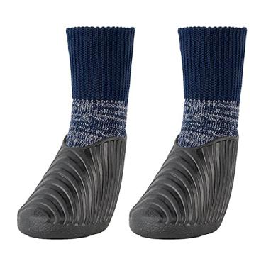Imagem de Botas de cachorro para cães pequenos, médios e grandes botas para cães ao ar livre sapatos de inverno para cães para chuva de neve conjunto de 4 peças, preto, GG