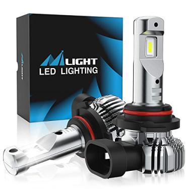 Imagem de Nilight EF2 9006 Lâmpadas LED de neblina 250% de brilho, 5.000 horas de vida longa, 6000 K Xenon branco de substituição, lâmpadas de neblina de LED DRL, pacote com 2