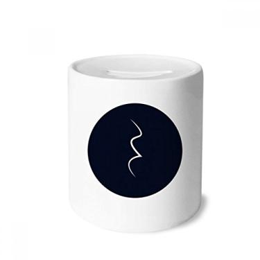 Imagem de DIYthinker Caixa de moedas preta de cerâmica com porta-moedas branca para presente de porta-moedas